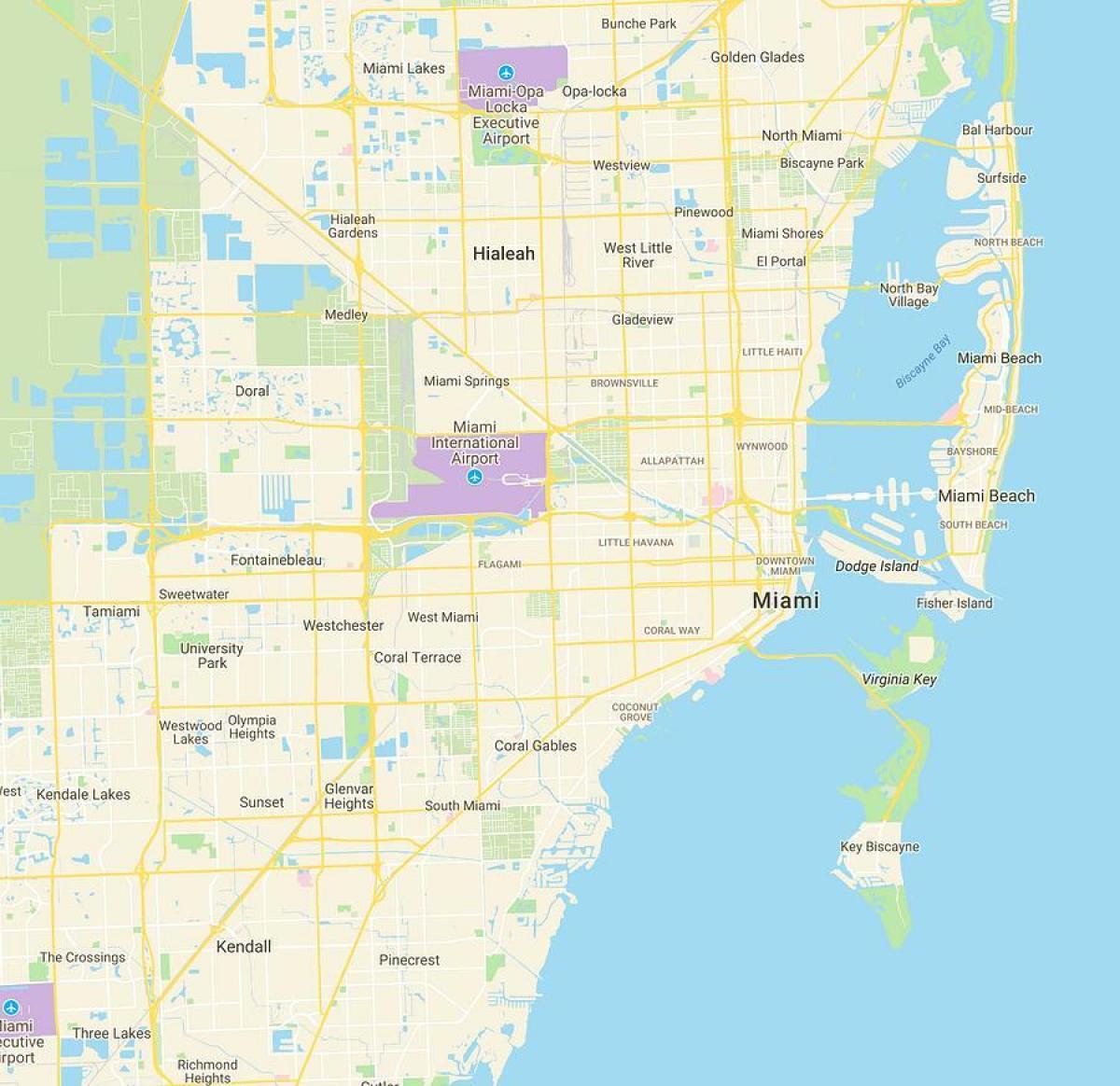 mapa de Miami FL