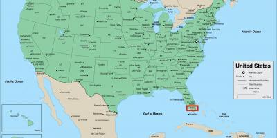Miami en el mapa de estados UNIDOS