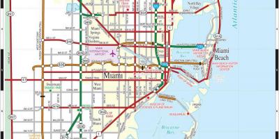 Las carreteras de peaje en Miami mapa