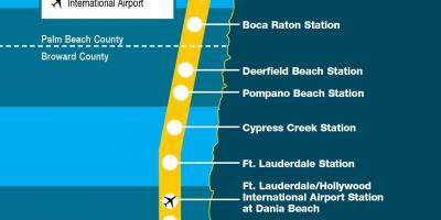 Miami TRI rail mapa