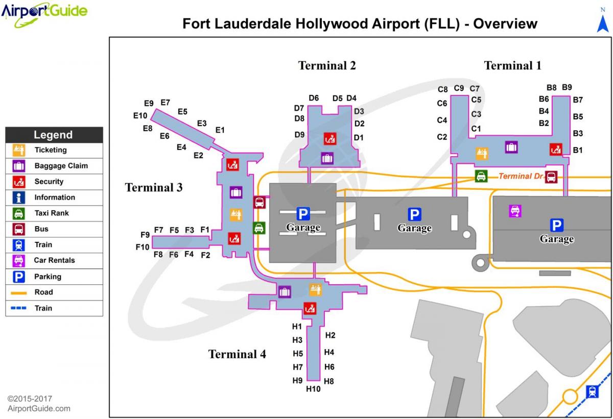 ft Lauderdale airport parking mapa