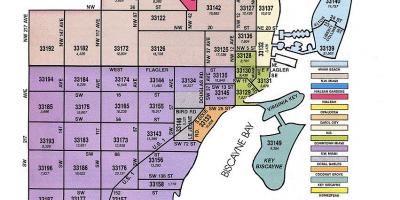 Miami, FL código postal mapa