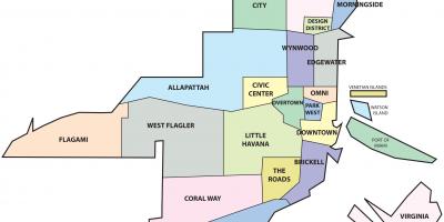 Mapa de vecindarios de Miami