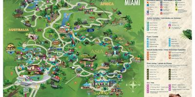 El zoológico de Miami mapa